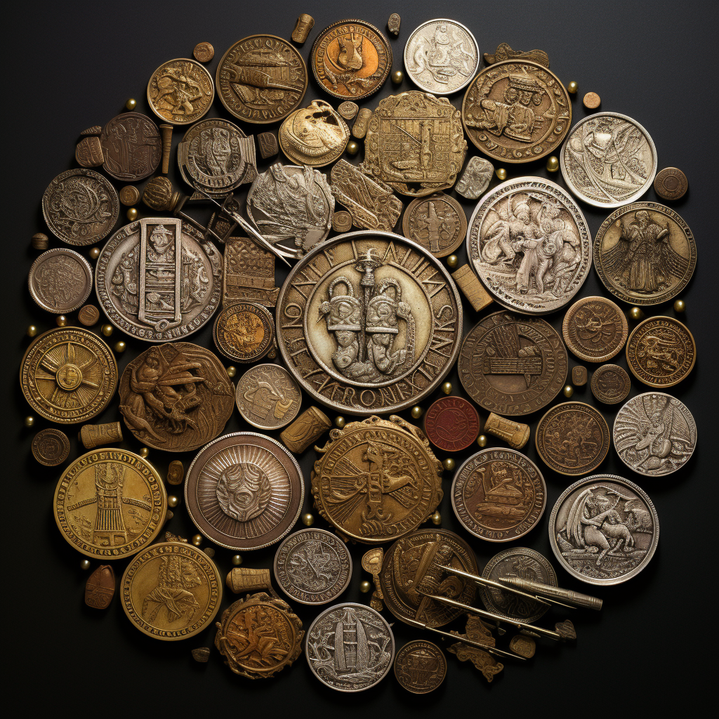 coins of all sizes and shapes