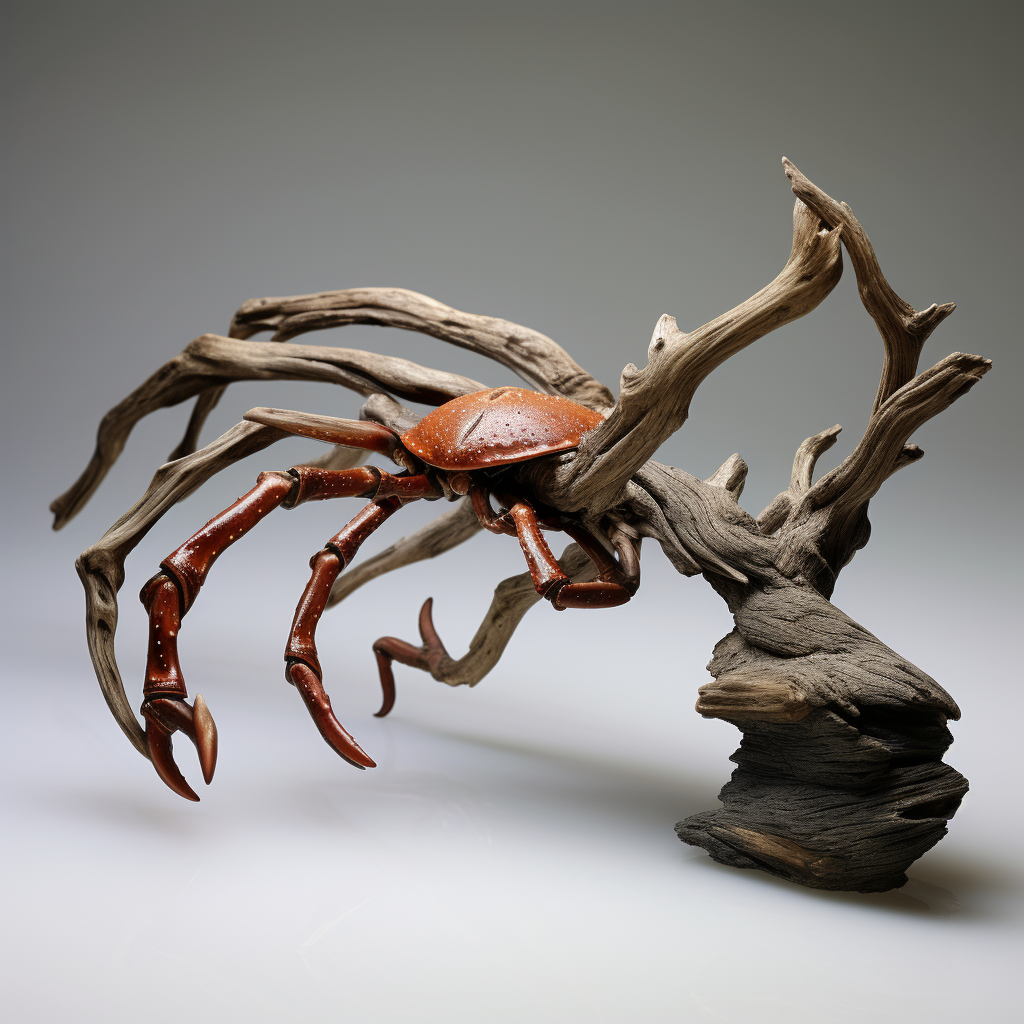 red twig crab on branch