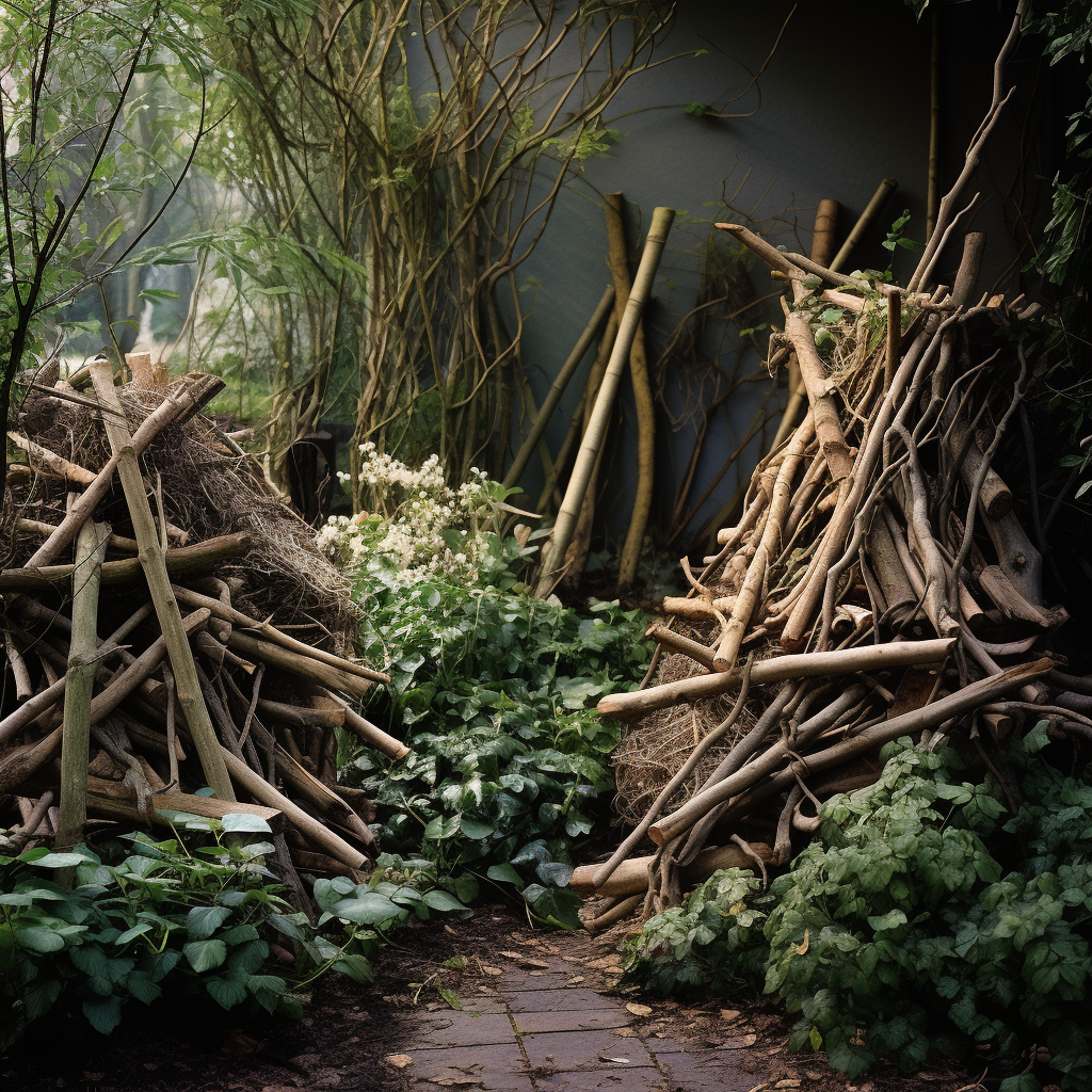 wood bundles twig habitat