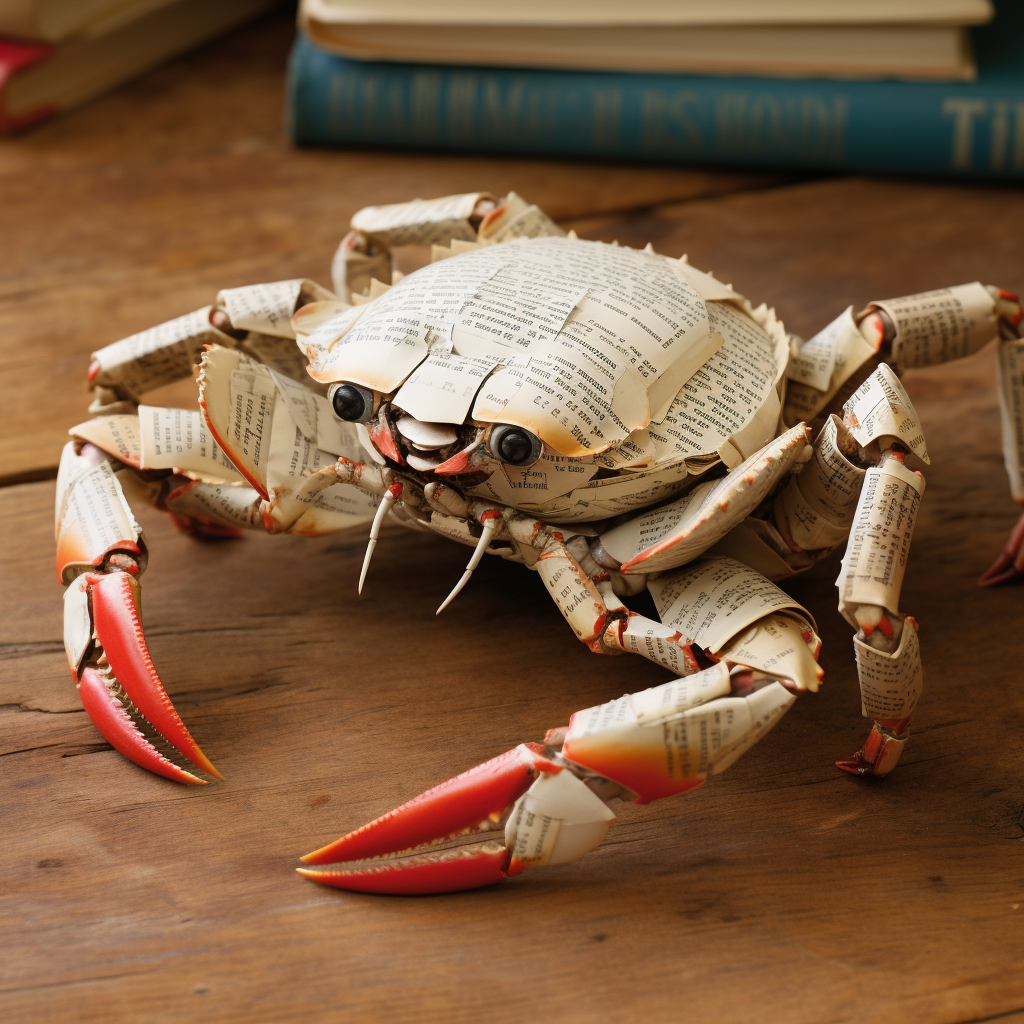 red claw book page crab