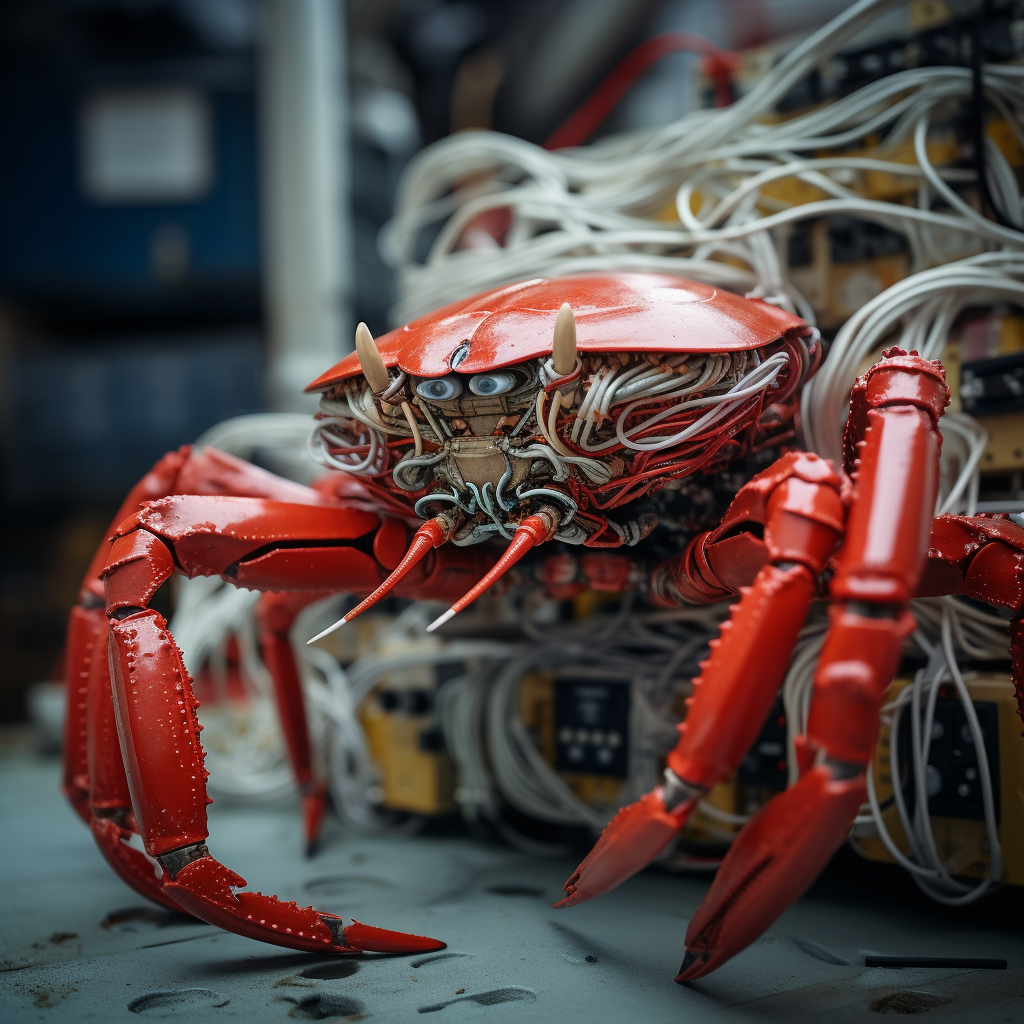 cable crab connected to device