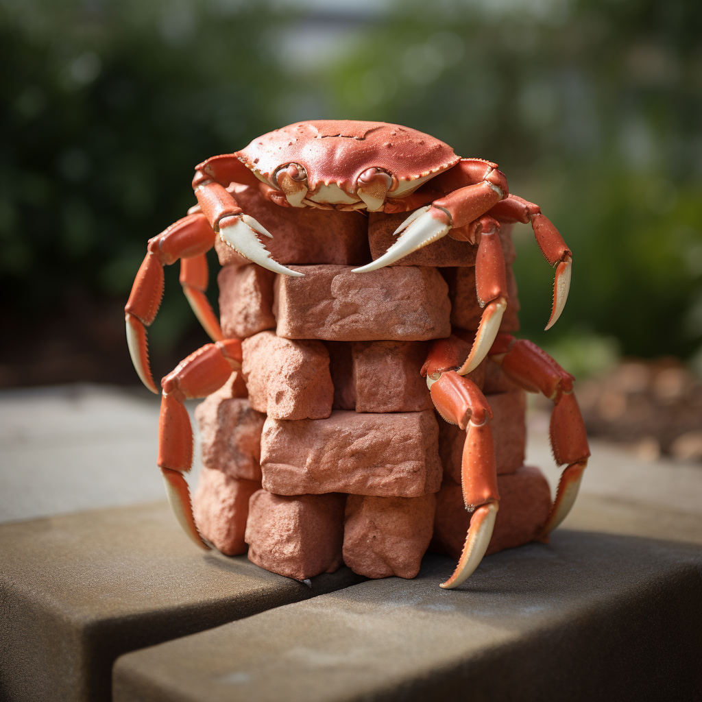 stacked brick crab